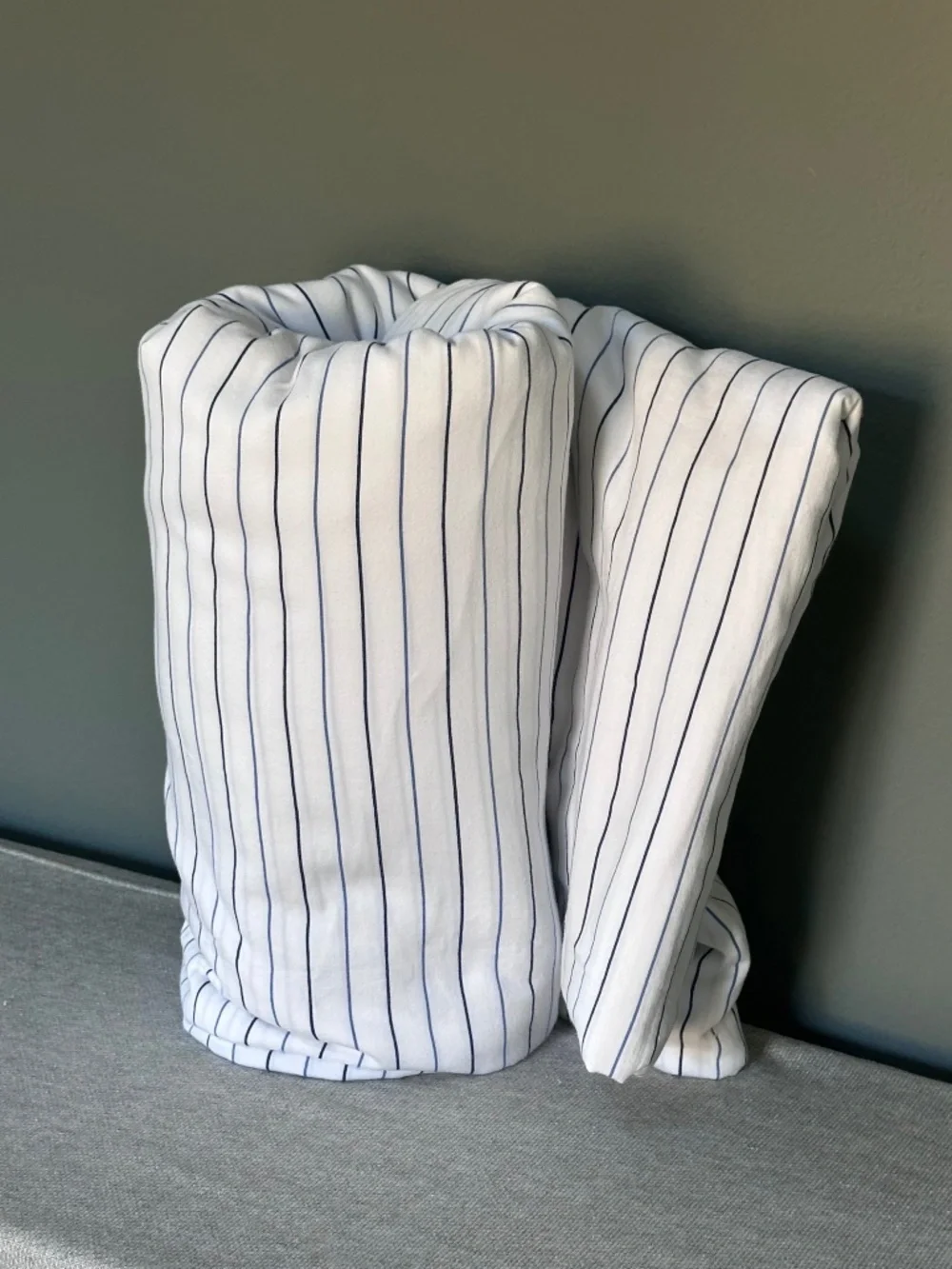 Restoration Hardware Italian Cotton Pinstripe King Duvet Cover